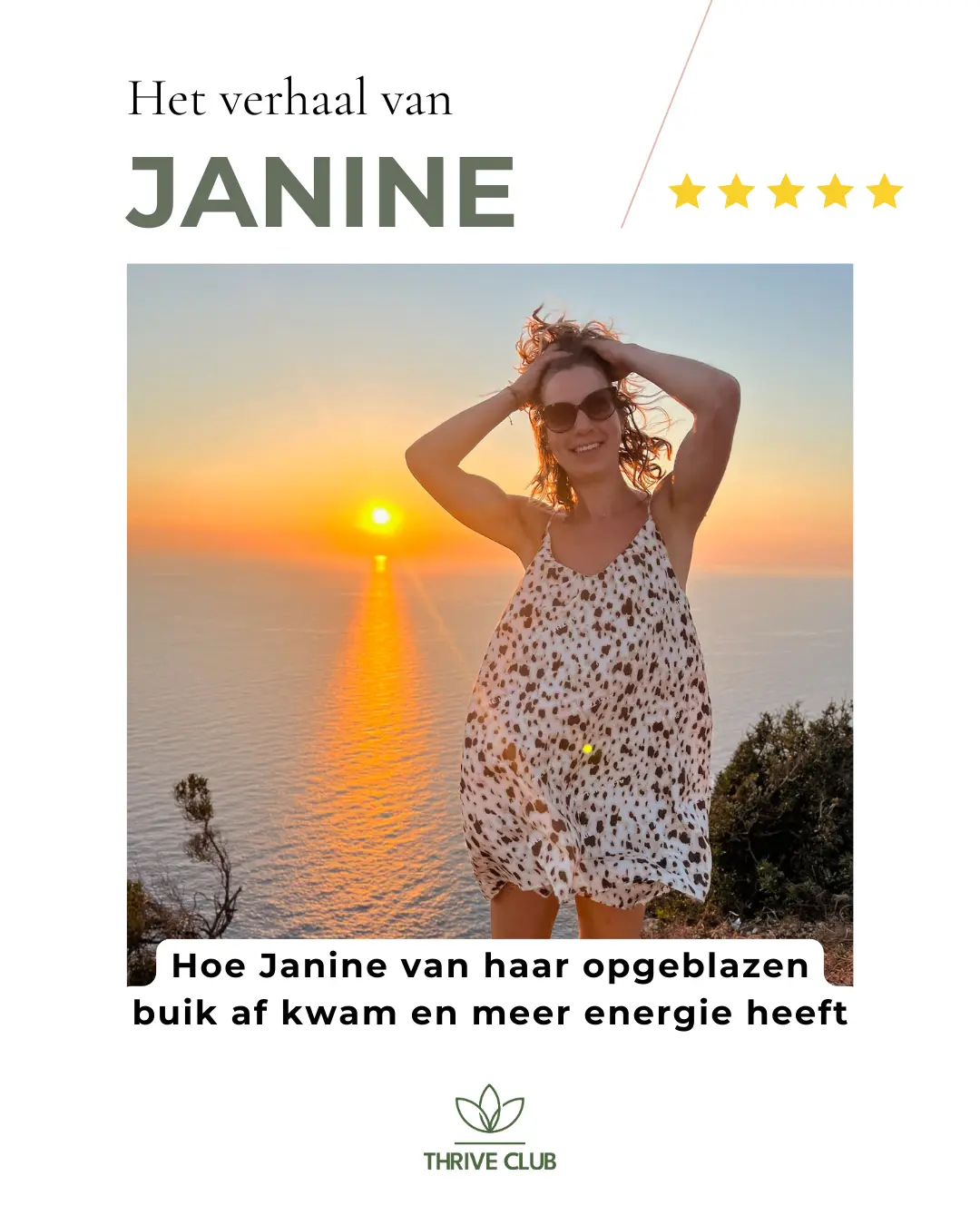 Janine: hoe ze van haar opgeblazen buik af kwam en meer energie kreeg.